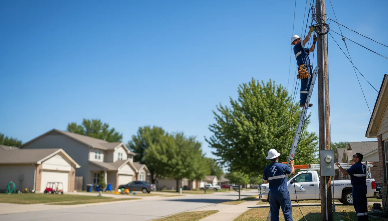 Residential electrician providing installation services in Dublin, PA